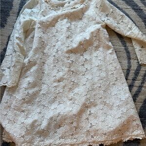 Cream A-Line Cowl Neck Formal Dress